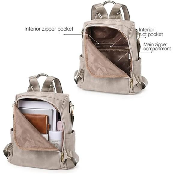 Womens Backpack Purse Fashion Large Shoulder Designer Bag For Women Travel - Picture 3 of 6